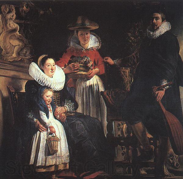 Jacob Jordaens The Painter's Family Norge oil painting art